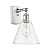 Innovations Lighting 516-1W-WPC-GBC-82 - Berkshire - 1 Light - 8 inch - White Polished Chrome - Sconce