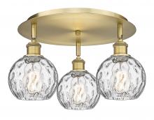 Innovations Lighting 516-3C-BB-G1215-6 - Athens Water Glass - 3 Light - 18 inch - Brushed Brass - Flush Mount