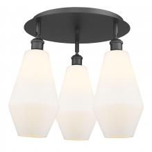 Innovations Lighting 516-3C-BK-G651-7 - Cindyrella - 3 Light - 19 inch - Matte Black - Semi-Flush Mount