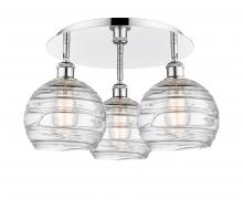 Innovations Lighting 516-3C-PC-G1213-8 - Athens Deco Swirl - 3 Light - 20 inch - Polished Chrome - Flush Mount