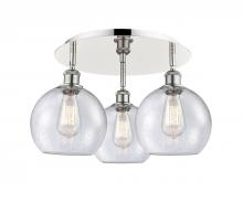 Innovations Lighting 516-3C-PN-G124-8 - Athens - 3 Light - 20 inch - Polished Nickel - Flush Mount