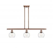 Innovations Lighting 516-3I-AC-G122-6 - Athens - 3 Light - 36 inch - Antique Copper - Cord hung - Island Light