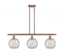 Innovations Lighting 516-3I-AC-G122-8RW - Farmhouse Rope - 3 Light - 36 inch - Antique Copper - Cord hung - Island Light