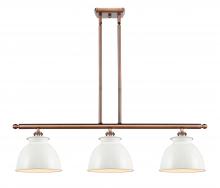 Innovations Lighting 516-3I-AC-M14-W - Adirondack - 3 Light - 36 inch - Antique Copper - Cord hung - Island Light