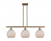 Innovations Lighting 516-3I-BB-G121-8CBK - Farmhouse Chicken Wire - 3 Light - 36 inch - Brushed Brass - Cord hung - Island Light