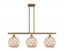 Innovations Lighting 516-3I-BB-G121-8RB - Farmhouse Rope - 3 Light - 36 inch - Brushed Brass - Cord hung - Island Light