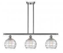 Innovations Lighting 516-3I-SN-G1213-8 - Athens Deco Swirl - 3 Light - 36 inch - Brushed Satin Nickel - Cord hung - Island Light