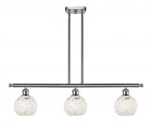 Innovations Lighting 516-3I-SN-G1216-6WM - White Mouchette - 3 Light - 36 inch - Brushed Satin Nickel - Stem Hung - Island Light