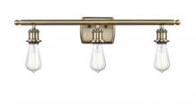 Innovations Lighting 516-3W-AB - Bare Bulb - 3 Light - 26 inch - Antique Brass - Bath Vanity Light