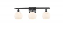 Innovations Lighting 516-3W-BK-G121-6 - Athens - 3 Light - 26 inch - Matte Black - Bath Vanity Light