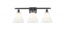 Innovations Lighting 516-3W-OB-GBC-81 - Berkshire - 3 Light - 28 inch - Oil Rubbed Bronze - Bath Vanity Light