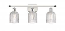 Innovations Lighting 516-3W-WPC-G559-5CL - Bridal Veil - 3 Light - 25 inch - White Polished Chrome - Bath Vanity Light