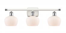 Innovations Lighting 516-3W-WPC-G91 - Fenton - 3 Light - 27 inch - White Polished Chrome - Bath Vanity Light