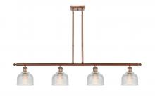 Innovations Lighting 516-4I-AC-G412 - Dayton - 4 Light - 48 inch - Antique Copper - Cord hung - Island Light