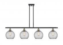 Innovations Lighting 516-4I-BAB-G122-8CBK - Farmhouse Chicken Wire - 4 Light - 48 inch - Black Antique Brass - Cord hung - Island Light