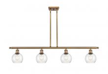 Innovations Lighting 516-4I-BB-G124-6 - Athens - 4 Light - 48 inch - Brushed Brass - Cord hung - Island Light