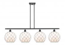 Innovations Lighting 516-4I-BK-G121-10RW - Farmhouse Rope - 4 Light - 48 inch - Matte Black - Cord hung - Island Light