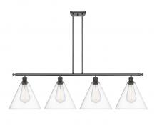 Innovations Lighting 516-4I-BK-GBC-122 - Berkshire - 4 Light - 50 inch - Matte Black - Cord hung - Island Light