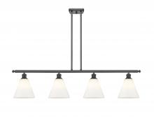 Innovations Lighting 516-4I-BK-GBC-81 - Berkshire - 4 Light - 48 inch - Matte Black - Cord hung - Island Light