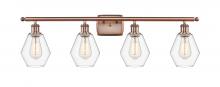 Innovations Lighting 516-4W-AC-G652-6 - Cindyrella - 4 Light - 36 inch - Antique Copper - Bath Vanity Light