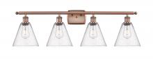 Innovations Lighting 516-4W-AC-GBC-84 - Berkshire - 4 Light - 38 inch - Antique Copper - Bath Vanity Light