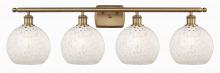 Innovations Lighting 516-4W-BB-G1216-8WM - White Mouchette - 4 Light - 38 inch - Brushed Brass - Bath Vanity Light