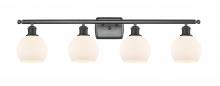 Innovations Lighting 516-4W-BK-G121-6 - Athens - 4 Light - 36 inch - Matte Black - Bath Vanity Light