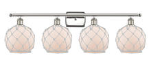 Innovations Lighting 516-4W-PN-G121-8RW - Farmhouse Rope - 4 Light - 38 inch - Polished Nickel - Bath Vanity Light