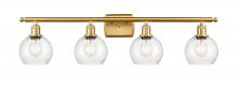 Innovations Lighting 516-4W-SG-G124-6 - Athens - 4 Light - 36 inch - Satin Gold - Bath Vanity Light