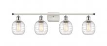 Innovations Lighting 516-4W-WPC-G1013 - Belfast - 4 Light - 36 inch - White Polished Chrome - Bath Vanity Light