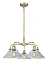 Innovations Lighting 516-5CR-AB-G132 - Orwell - 5 Light - 26 inch - Antique Brass - Chandelier