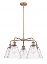 Innovations Lighting 516-5CR-AC-GBC-84 - Berkshire - 5 Light - 26 inch - Antique Copper - Chandelier