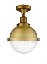 Innovations Lighting 517-1CH-BB-HFS-84-BB - Hampden - 1 Light - 9 inch - Brushed Brass - Semi-Flush Mount