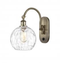 Innovations Lighting 518-1W-AB-G1215-8-LED - Athens Water Glass - 1 Light - 8 inch - Antique Brass - Sconce