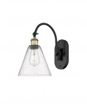 Innovations Lighting 518-1W-BAB-GBC-84 - Berkshire - 1 Light - 8 inch - Black Antique Brass - Sconce