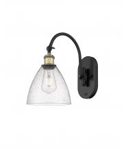 Innovations Lighting 518-1W-BAB-GBD-754 - Bristol - 1 Light - 8 inch - Black Antique Brass - Sconce