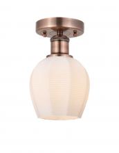 Innovations Lighting 616-1F-AC-G461-6 - Norfolk - 1 Light - 6 inch - Antique Copper - Semi-Flush Mount