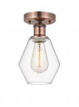 Innovations Lighting 616-1F-AC-G652-6 - Cindyrella - 1 Light - 6 inch - Antique Copper - Semi-Flush Mount