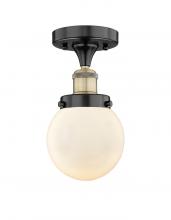 Innovations Lighting 616-1F-BAB-G201-6 - Beacon - 1 Light - 6 inch - Black Antique Brass - Semi-Flush Mount