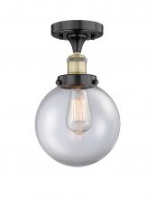 Innovations Lighting 616-1F-BAB-G202-8 - Beacon - 1 Light - 8 inch - Black Antique Brass - Semi-Flush Mount