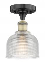 Innovations Lighting 616-1F-BAB-G412 - Dayton - 1 Light - 6 inch - Black Antique Brass - Flush Mount