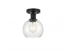 Innovations Lighting 616-1F-BK-G124-6 - Athens - 1 Light - 6 inch - Matte Black - Semi-Flush Mount