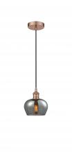 Innovations Lighting 616-1P-AC-G93-LED - Fenton - 1 Light - 7 inch - Antique Copper - Cord hung - Mini Pendant