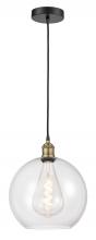 Innovations Lighting 616-1P-BAB-G122-12 - Athens - 1 Light - 12 inch - Black Antique Brass - Cord hung - Mini Pendant