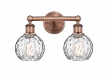 Innovations Lighting 616-2W-AC-G1215-6 - Athens Water Glass - 2 Light - 15 inch - Antique Copper - Bath Vanity Light