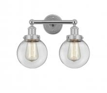 Innovations Lighting 616-2W-PC-G202-6 - Beacon - 2 Light - 15 inch - Polished Chrome - Bath Vanity Light