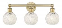 Innovations Lighting 616-3W-BB-G1216-6WM - White Mouchette - 3 Light - 24 inch - Brushed Brass - Bath Vanity Light