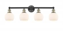 Innovations Lighting 616-4W-BAB-G121-6 - Athens - 4 Light - 33 inch - Black Antique Brass - Bath Vanity Light