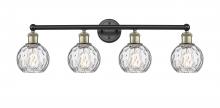 Innovations Lighting 616-4W-BAB-G1215-6 - Athens Water Glass - 4 Light - 33 inch - Black Antique Brass - Bath Vanity Light