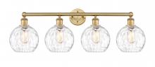 Innovations Lighting 616-4W-BB-G1215-8 - Athens Water Glass - 4 Light - 35 inch - Brushed Brass - Bath Vanity Light